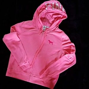 PINK zip up swearshirt